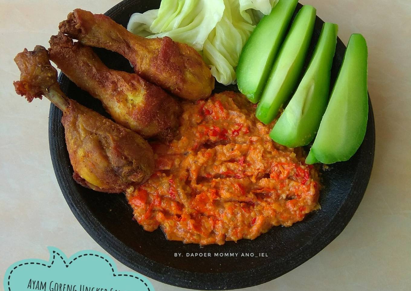 Ayam Goreng Ungkep Santan with Sambal Kemiri