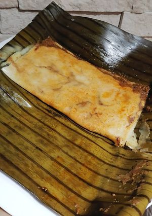 A picture of Oaxacan Mushroom Tamales with Almond Mole 😋🤩.