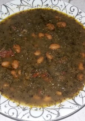 عکسی از دستور قورمه سبزی جان من 😁