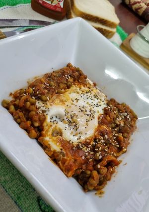 Una foto de Colchón de porotos mung