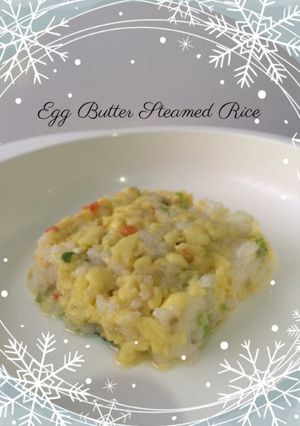 Foto resep Egg Butter Steamed Rice (Nasi tim telur mentega) MPASI 9+