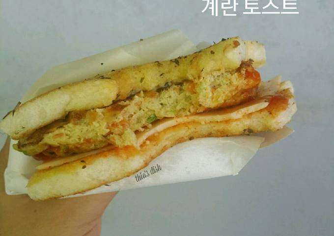 Korean Egg Sandwich 계란 토스트 (Greyan Toseuteu) ala Dapur Bekal foto resep utama