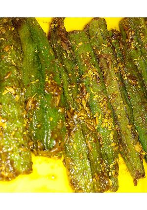 A picture of Bhindi Achari Masala.