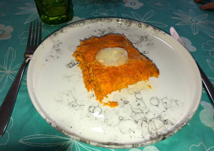 Budín de zanahorias con mozzarella di búfala Receta de Patricia Quiroga  Newbery- Cookpad