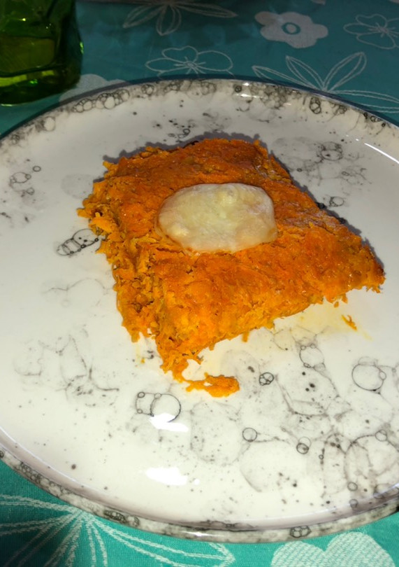 Una foto de Budín de zanahorias con mozzarella di búfala