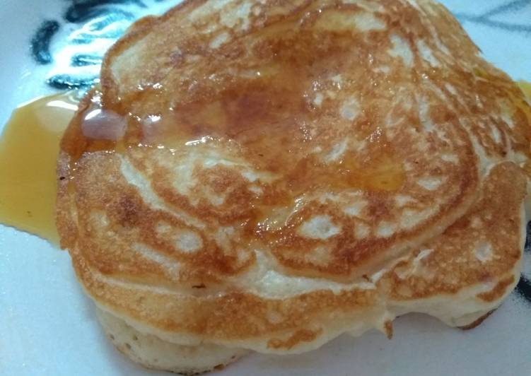 Panquecas de iogurte e creme de leite