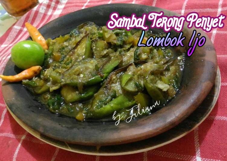 Cara Gampang Membuat 361. 🍆Sambal Terong Penyet Lombok Ijo yang Enak Banget