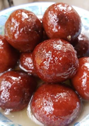 A picture of Gluten Free Gulab jamun with Tofu.