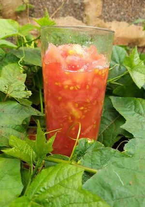 Hình của món Cà chua dầm đường.