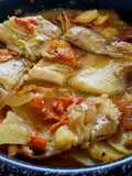 Raya con verduras al horno