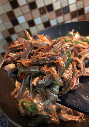 Foto resep Teri cabe ijo sesederhana ituh