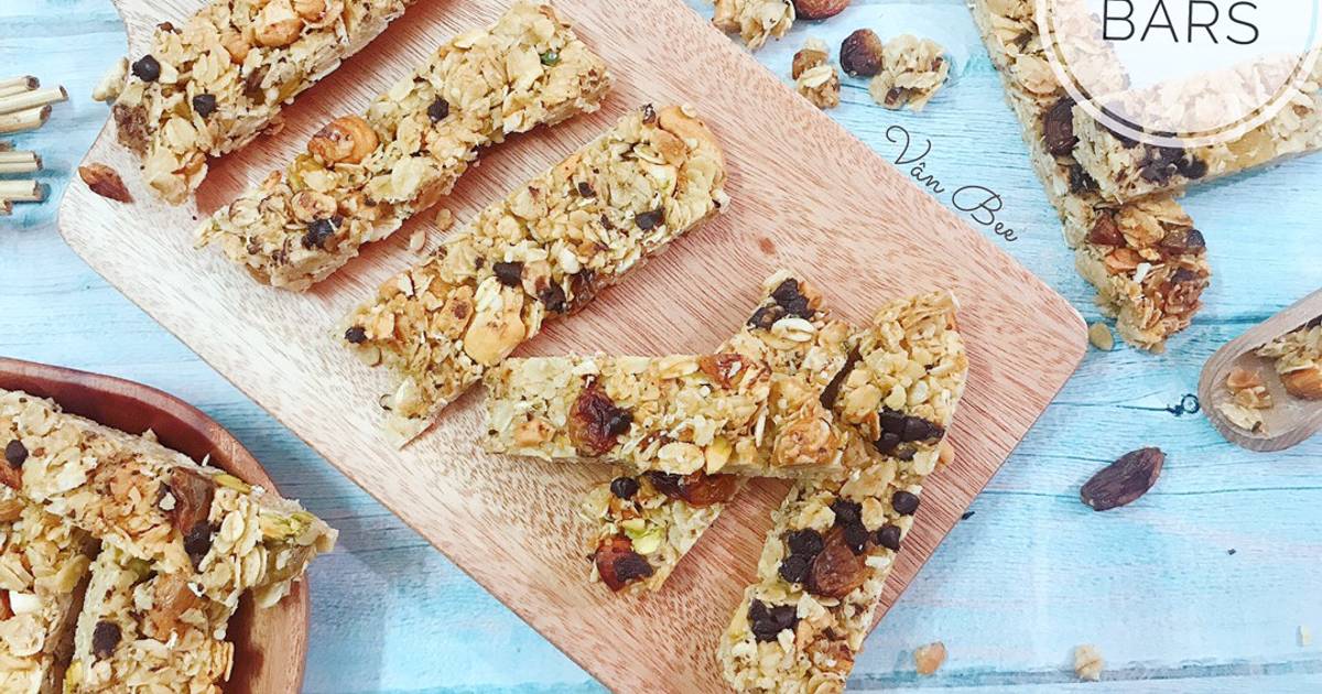 Cách Làm Món Granola Bars Chocolate - Món ăn tập gym của Vân Bee - Cookpad