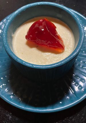 A picture of Cornish Creamed Apples with Strawberry Jam.