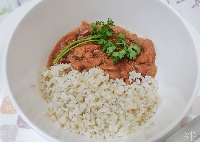 Rajma Curry (Kidney Beans) with Brown rice