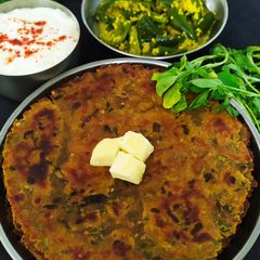A picture of Meethi paratha (Bran flour).