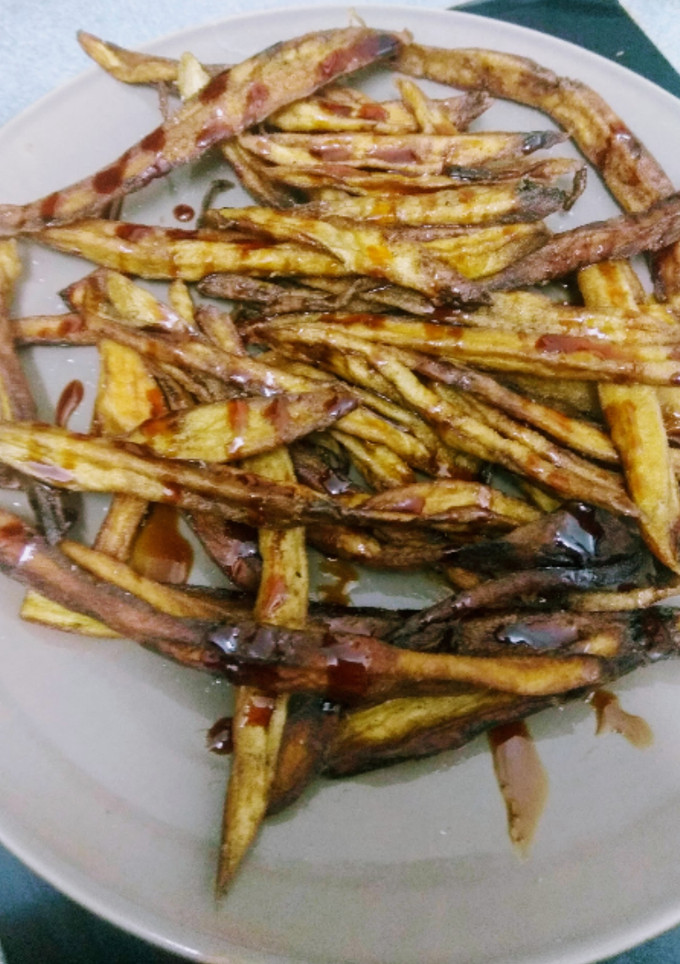 Una foto de Berenjenas fritas con miel de caña