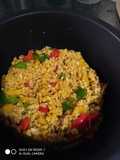 Arroz tricolor con un toque de jengibre 😋