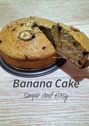 Foto resep Banana Cake Simple ala Didi (No mixer, 1 telur)