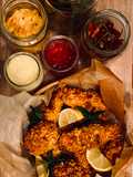 Nuggets de frango com cereais de trigo