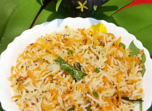 A picture of Carrot Rice Pulao.