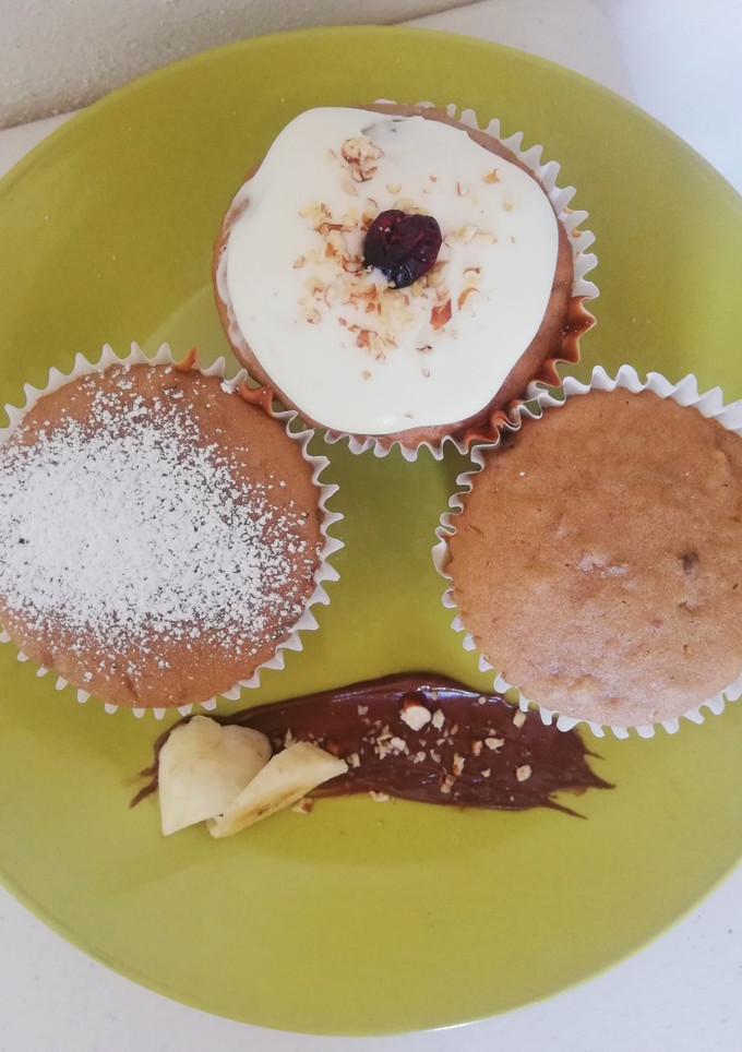 Una foto de Muffins de plátano y nuez