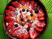 Une photo de graine chia noix de coco