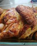 Pollo 🐤al horno con papas 🥔