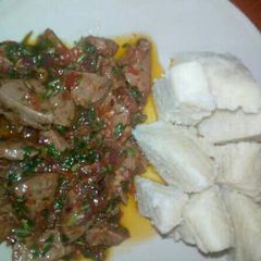A picture of Liver/ugali.