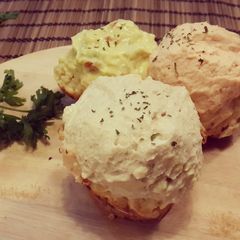 A picture of Three Flavor savory cupcake.