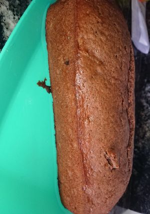 Una foto de Budín de banana naranja y chocolate