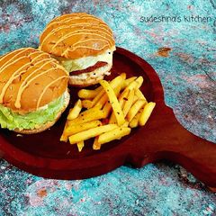 A picture of Paneer Tikki or Patti for Burger.