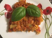 A picture of red lentil pasta