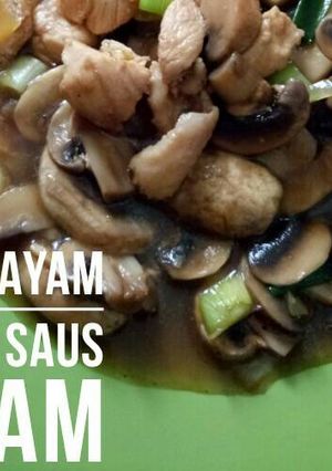 Foto resep Tumis Ayam Jamur Saus Tiram