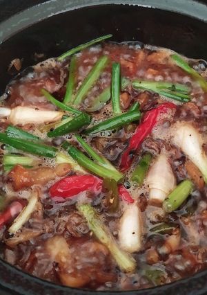 Hình của món Kho quẹt chấm rau củ.