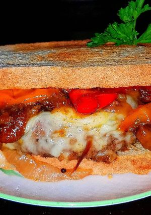 A picture of Mike's Southwestern Patty Melts.
