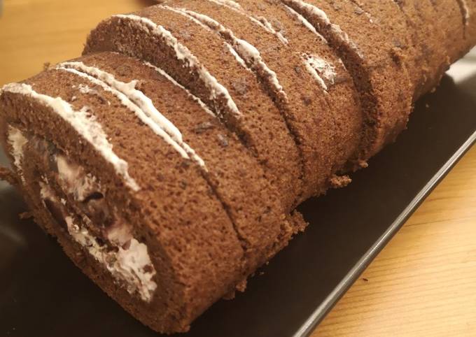 Recipe of Super Quick Homemade Chocolate Swiss Roll