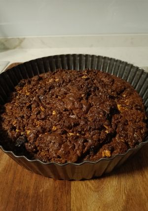 Una foto de Bizcocho de galleta oreo y nueces en freidora de aire