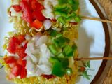 ট্রাইকালার চিজি ম্যাগি (Tri Colour Cheesy Maggi)