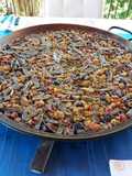 Paella with Pork Secreto, Mushrooms, and Vegetables
