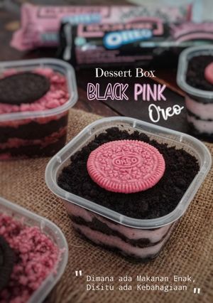Foto resep Dessert Box Black Pink Oreo
