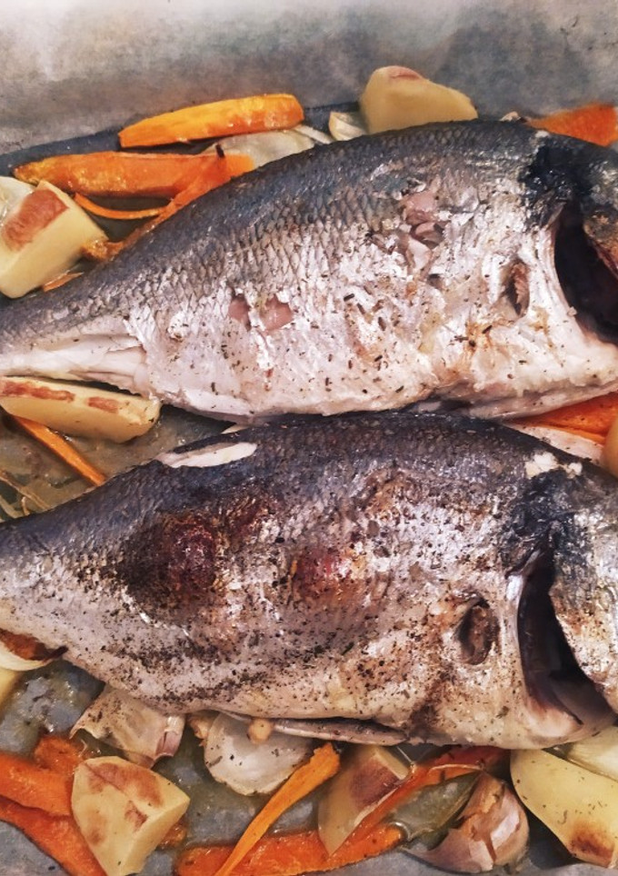 Una foto de Dorada al horno