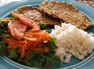 Una foto de Milanesas de berenjenas al horno