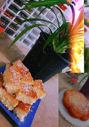 عکسی از دستور کیک برنجی نارگیلی☕😋