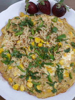 A picture of Egg noodle pancake.