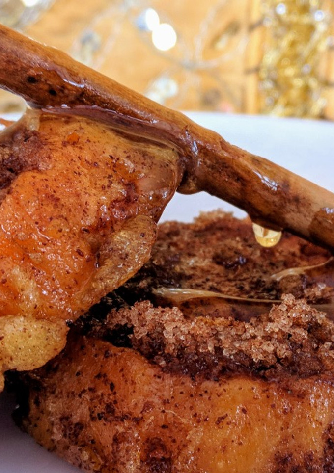 Una foto de Torrijas de batata, canela y naranja