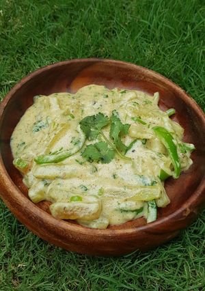 A picture of Watermelon rind gravy.