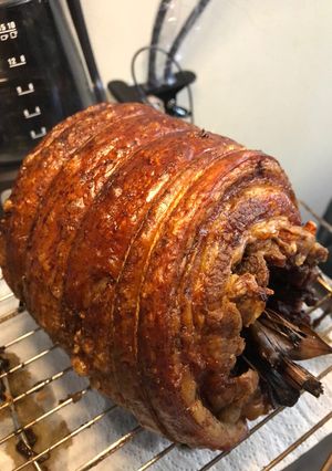A picture of Pork Lechon Belly in Ninja Foodi.