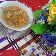 A picture of Chicken Hot n sour soup.