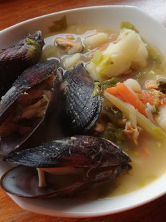 Una foto de Caldo de choritos