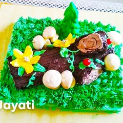 A picture of Christmas Yule Log Cake / Buche De Noel.
